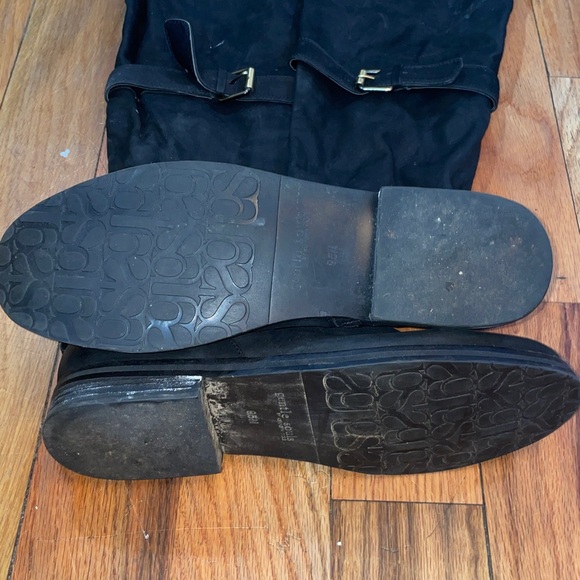 Gentle Souls Kenneth Cole Flat Buckle Zip Boots knee high Edgefield Black 9.5 ** - Picture 12 of 17